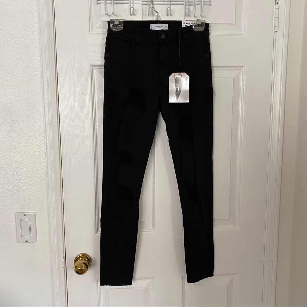 NEW Mango - Regular Waist Distressed Skinny Jeans